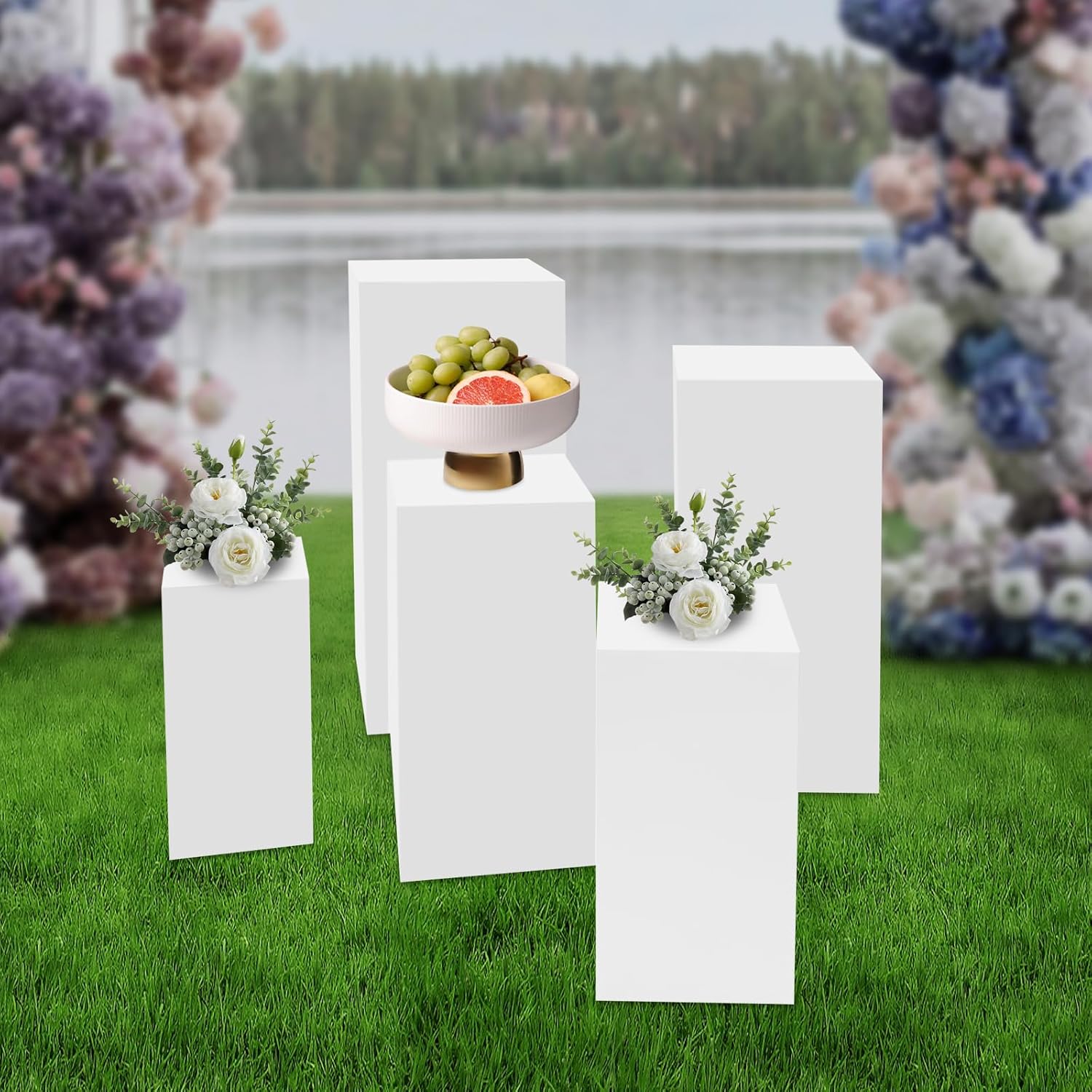 5pcs Metal Display Pedestal Stand for Party Wedding Dessert Tables
