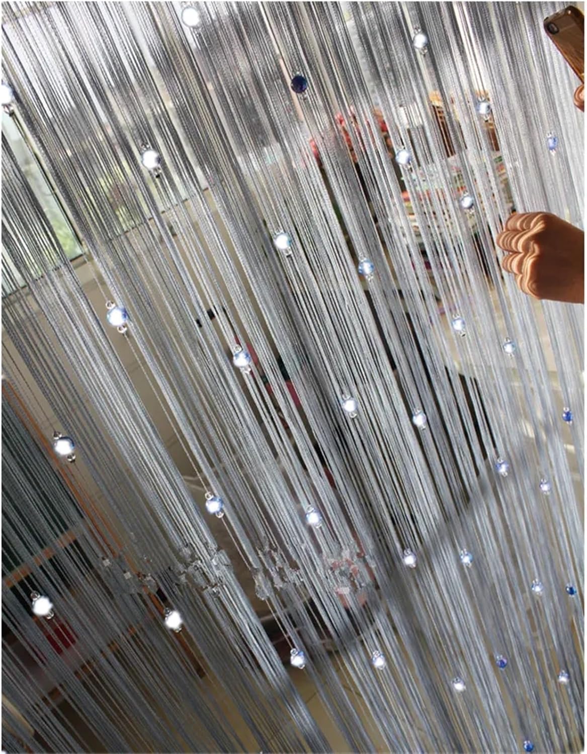 Blue String Curtains 100x275cm Porch Room Divider