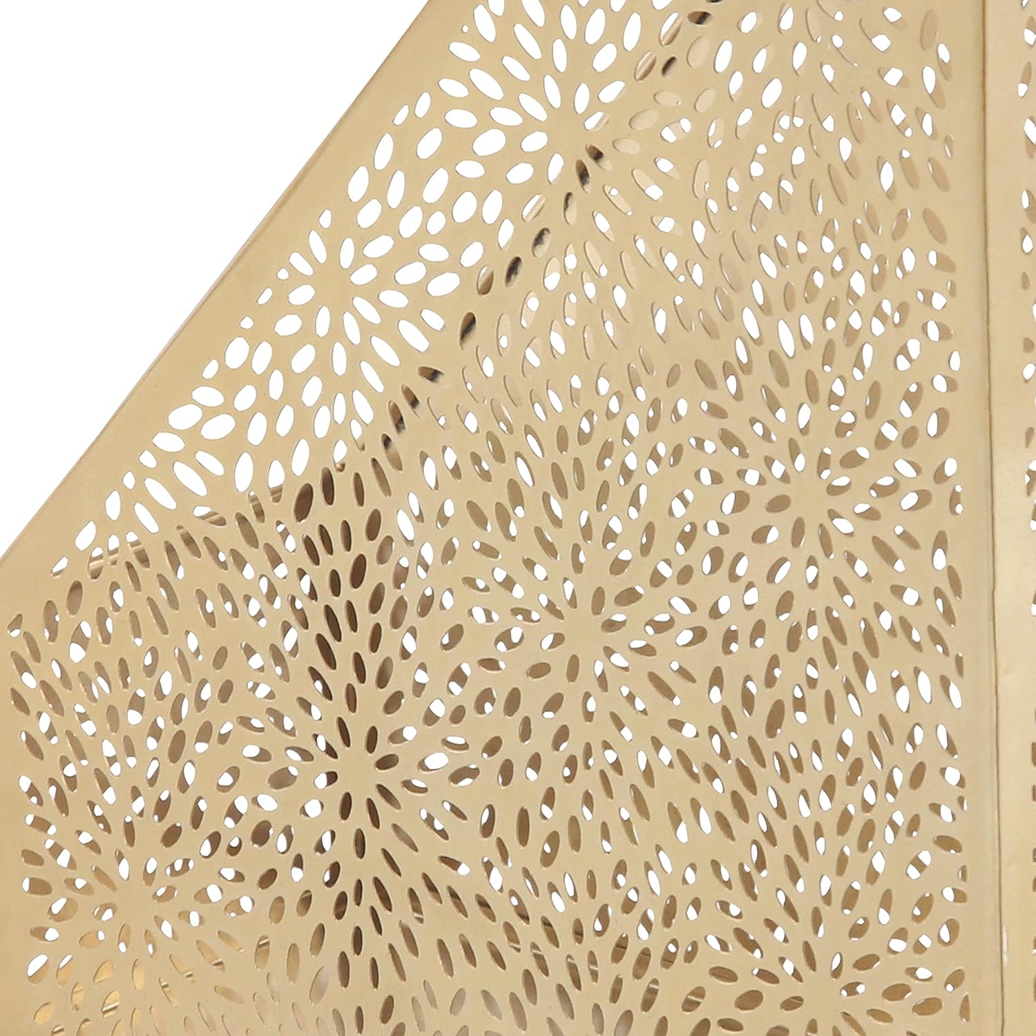 CosmoLiving Gold Magazine Holder with Floral Design
