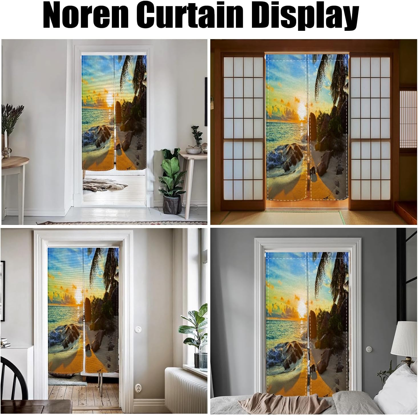 Leowefowa Japanese Noren Door Curtain 335x472 Inches