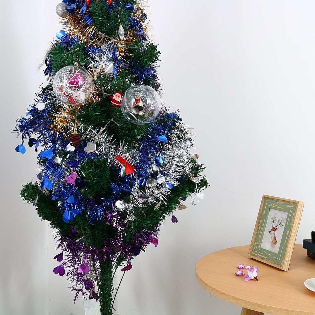Uxcell Clear Plastic Christmas Baubles 9cm 5pcs