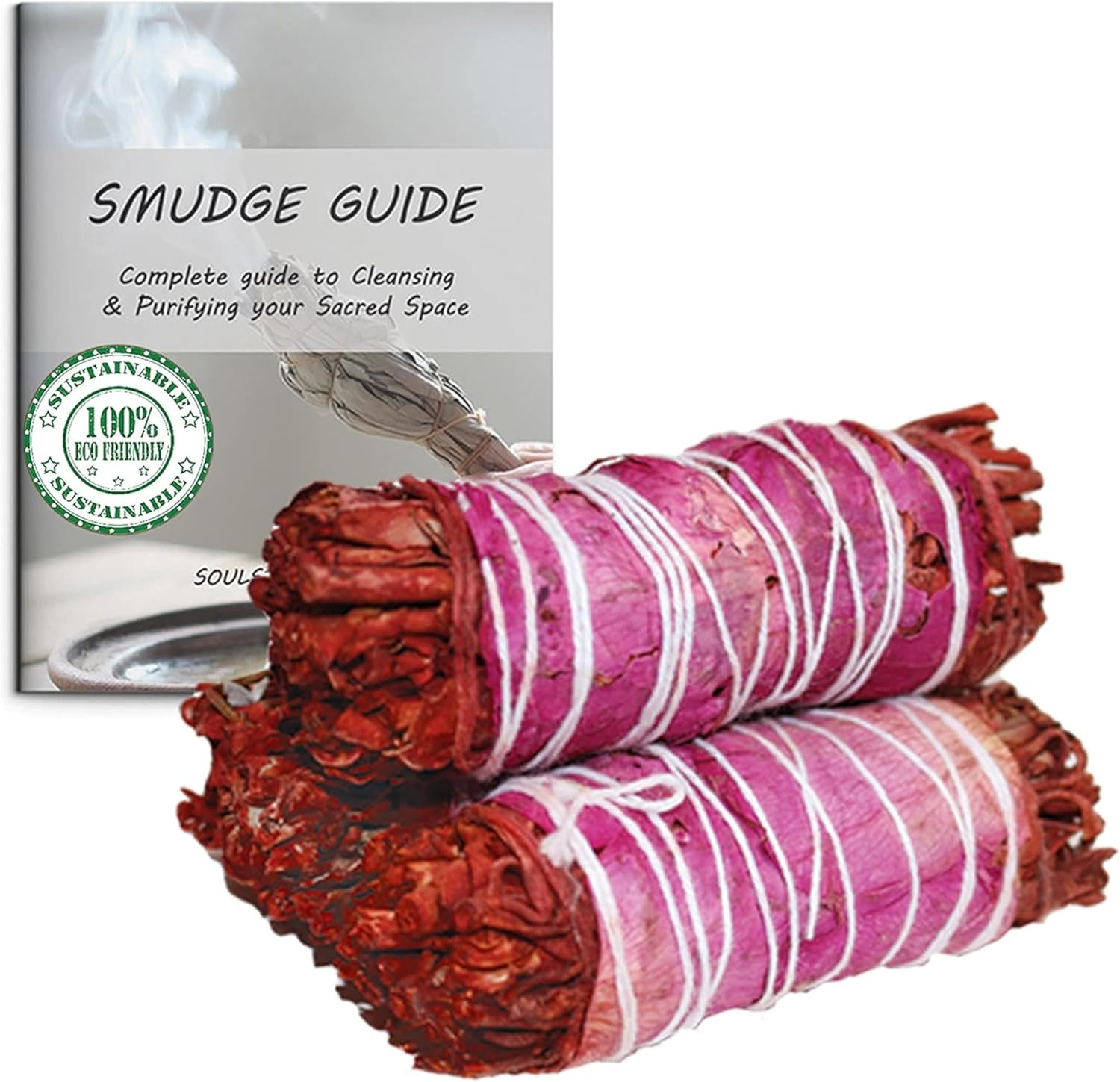 Ancient Veda 3 Pack Smudge Sticks with Guide for Cleansing and Meditation