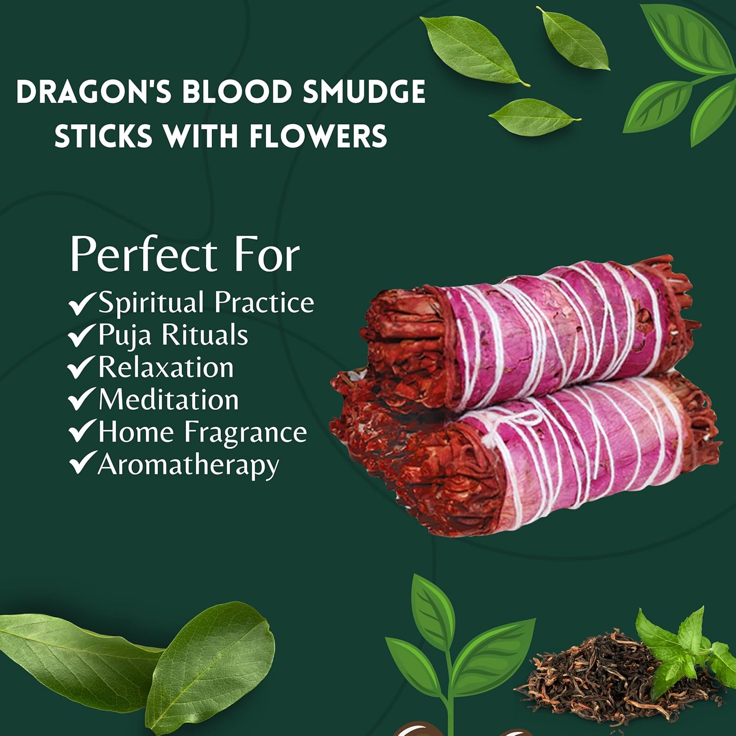 Ancient Veda 3 Pack Smudge Sticks with Guide for Cleansing and Meditation