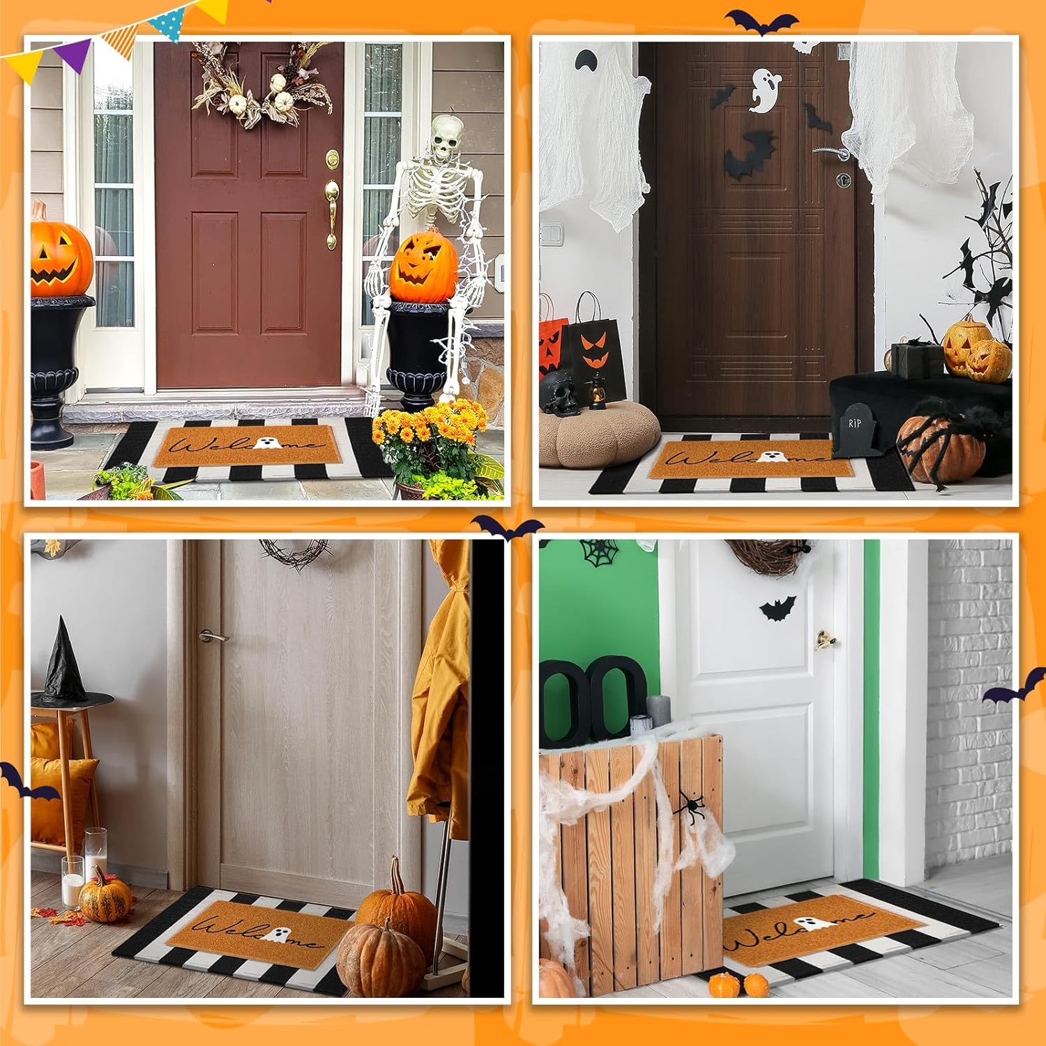 Maasechs Halloween Door Mat Set 2 Pcs