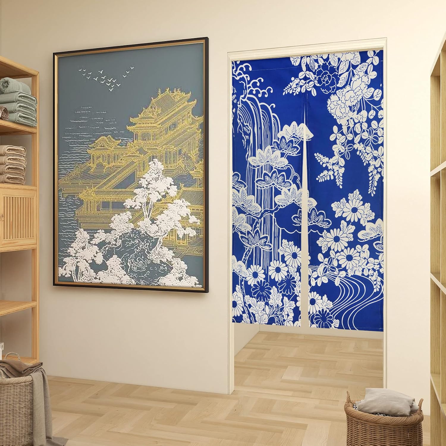 LIGICKY Japanese Style Noren Door Curtain Thick Long