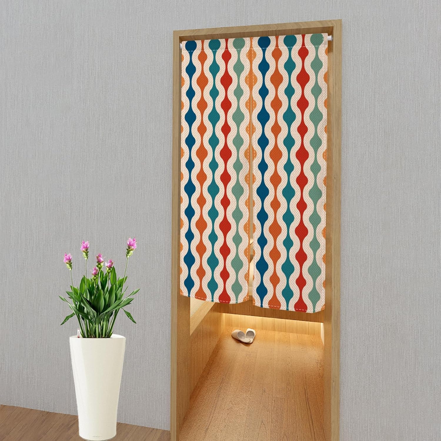 Boho Colorful Stripes Doorway Curtain 335x473 In