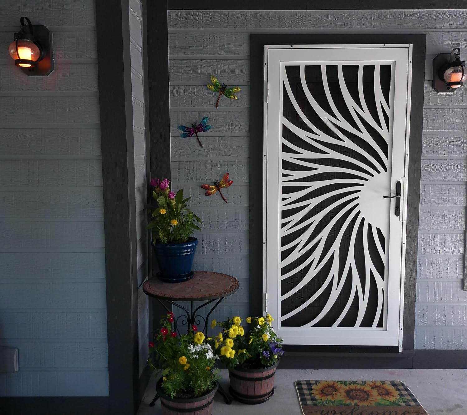 Sunny Barrel Vibrant Metal Dragonfly Wall Decor Set of 3