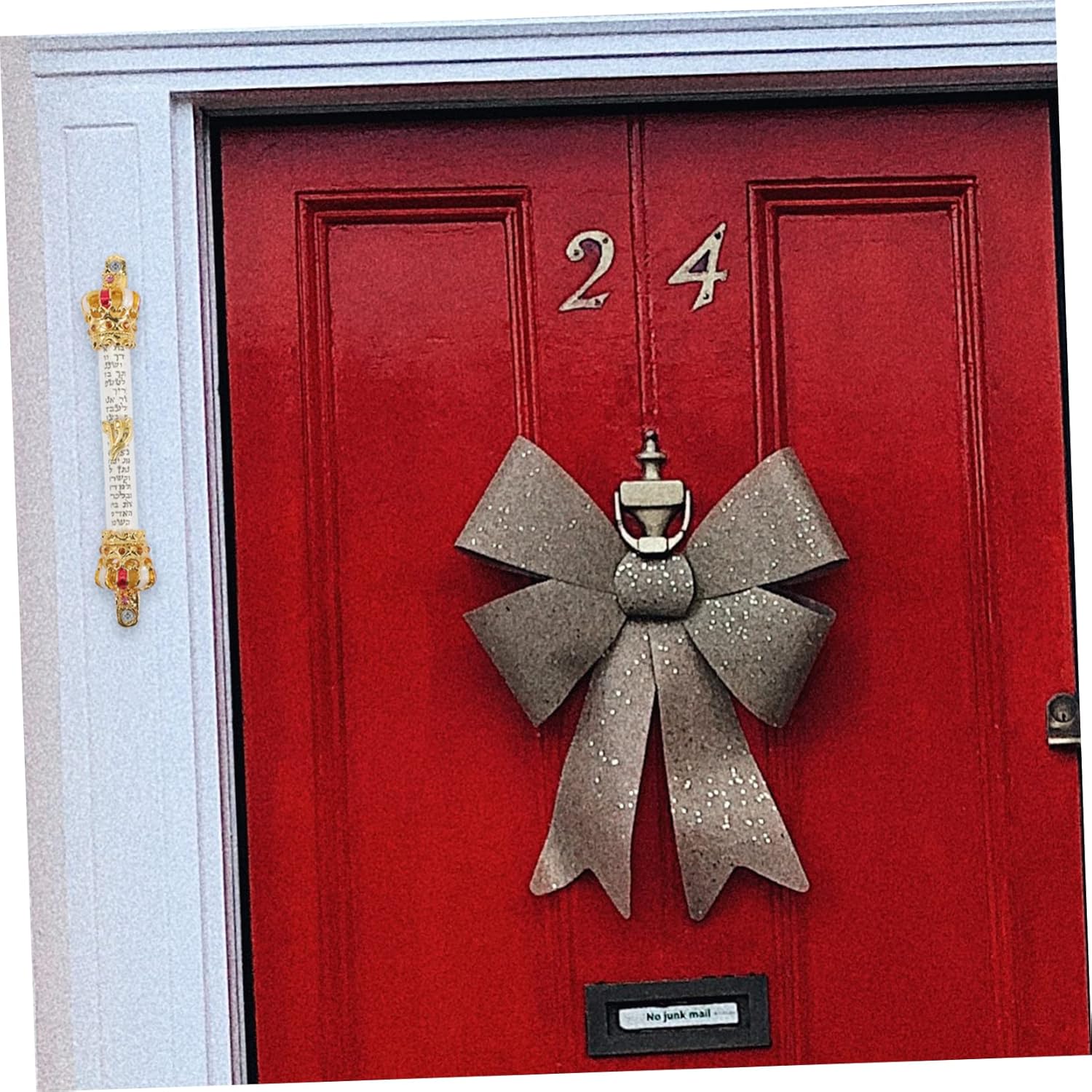 IMIKEYA Delicate Metal Mezuzah Door Decoration