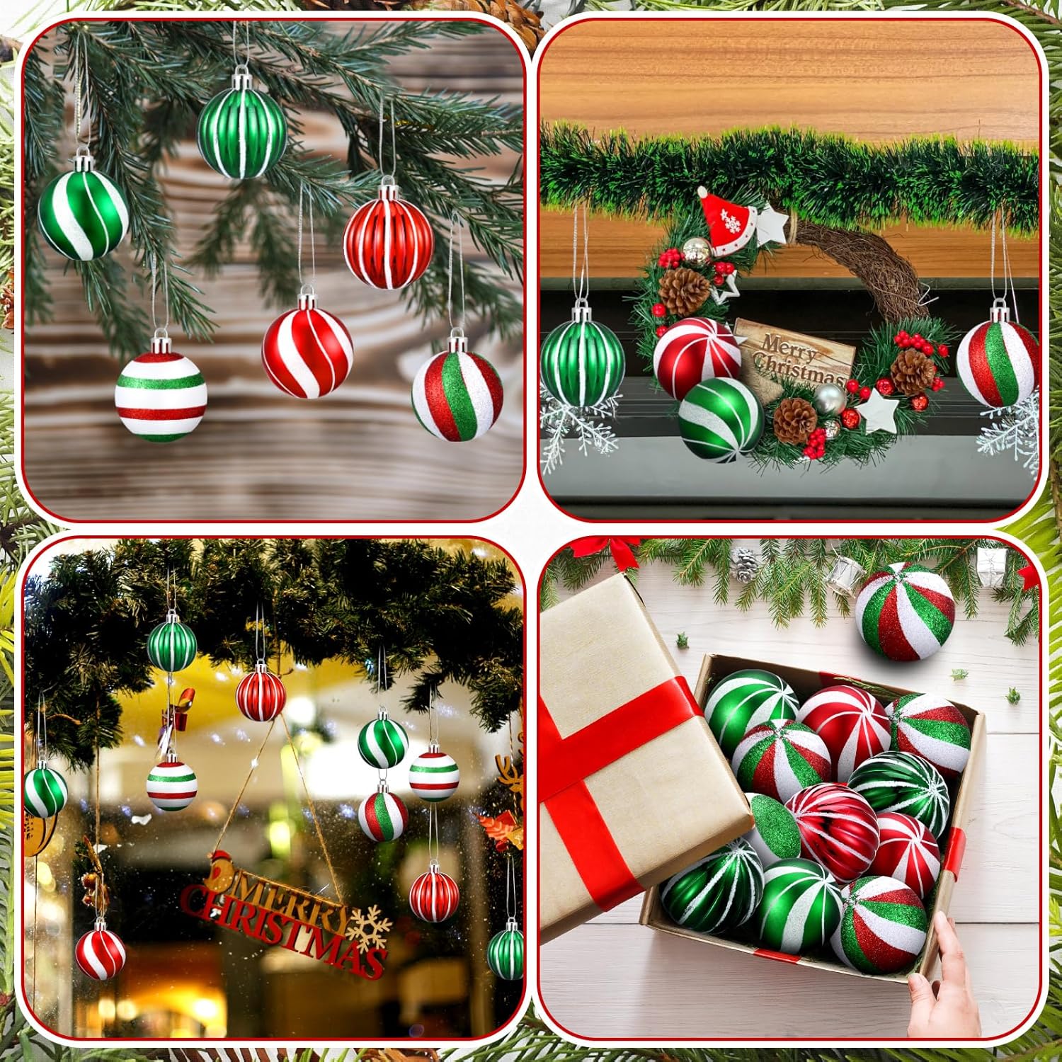 Jetec 24 Pcs Shatterproof Christmas Ball Ornaments