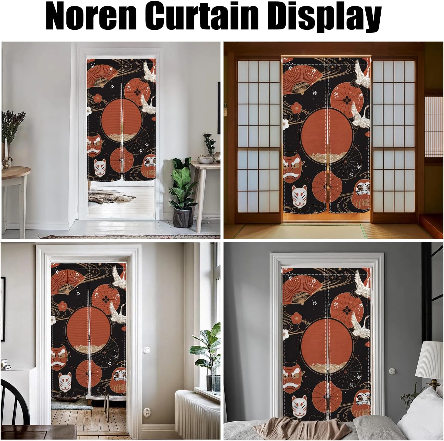 Japanese Doorway Curtain Noren Artistic Painting 335x709