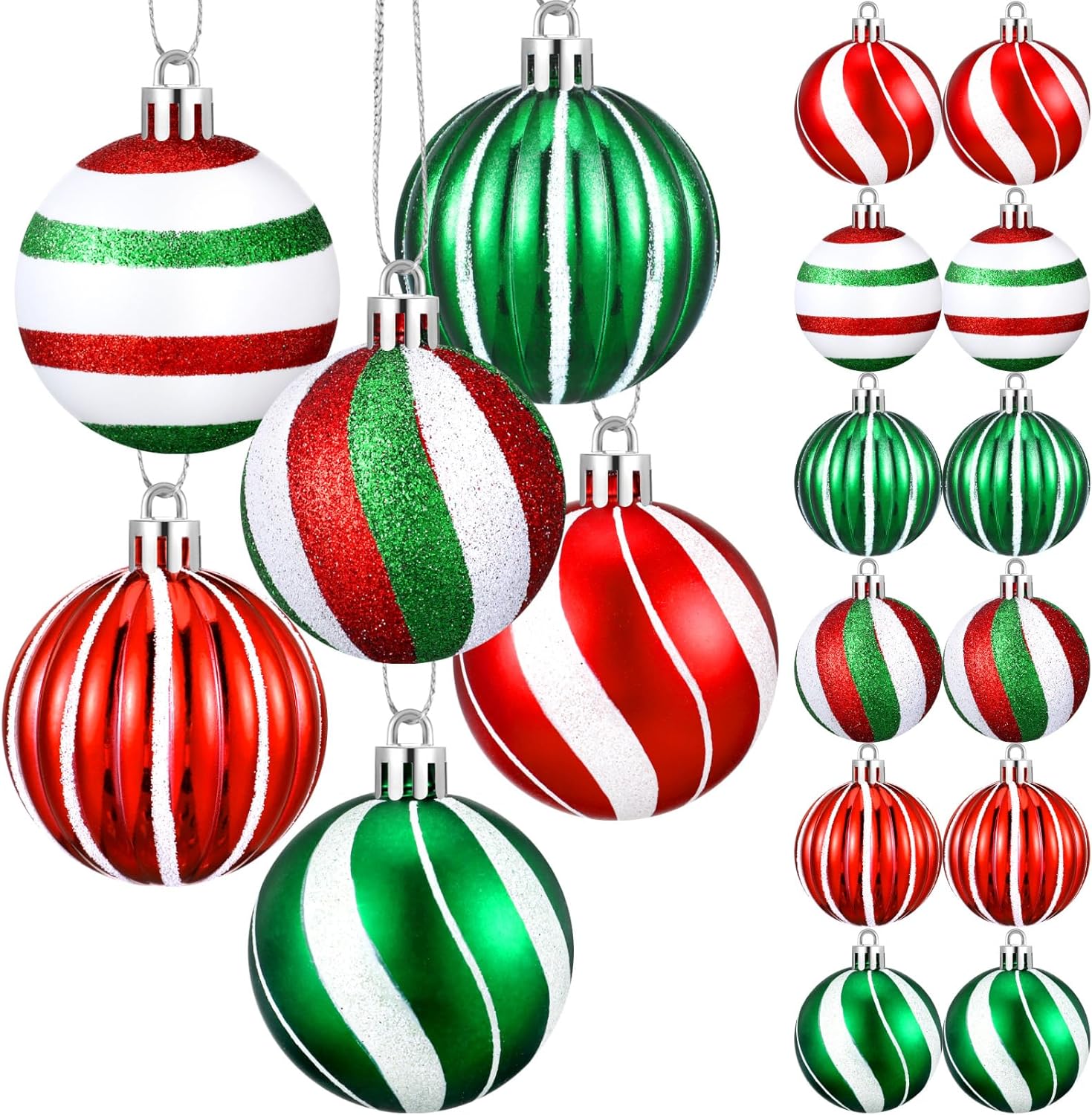 Jetec 24 Pcs Shatterproof Christmas Ball Ornaments