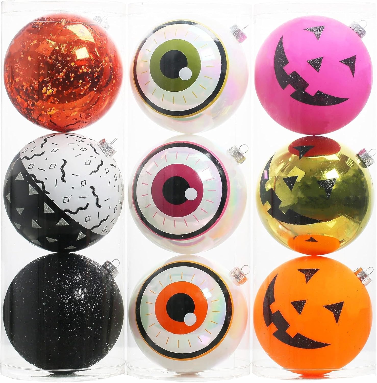 Ashland Halloween Plastic Ball Ornaments 3PC Set
