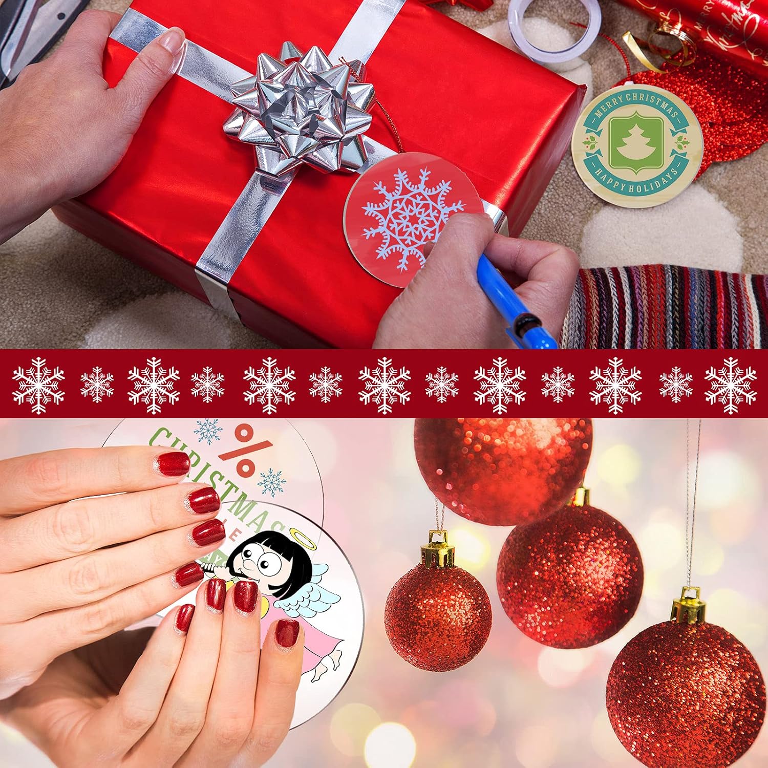 Jetec 50 pcs 37 Inch Acrylic Christmas Ornament Blank Transparent Disc