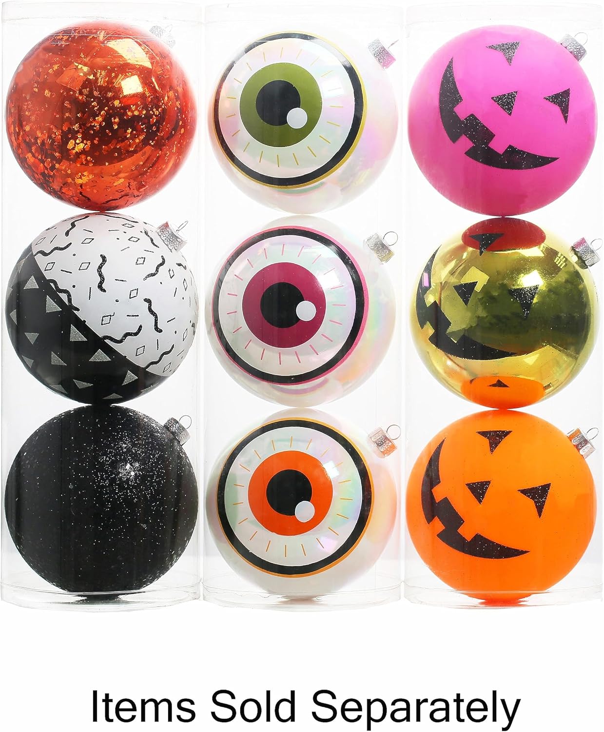 Ashland Halloween Plastic Ball Ornaments 3PC Set