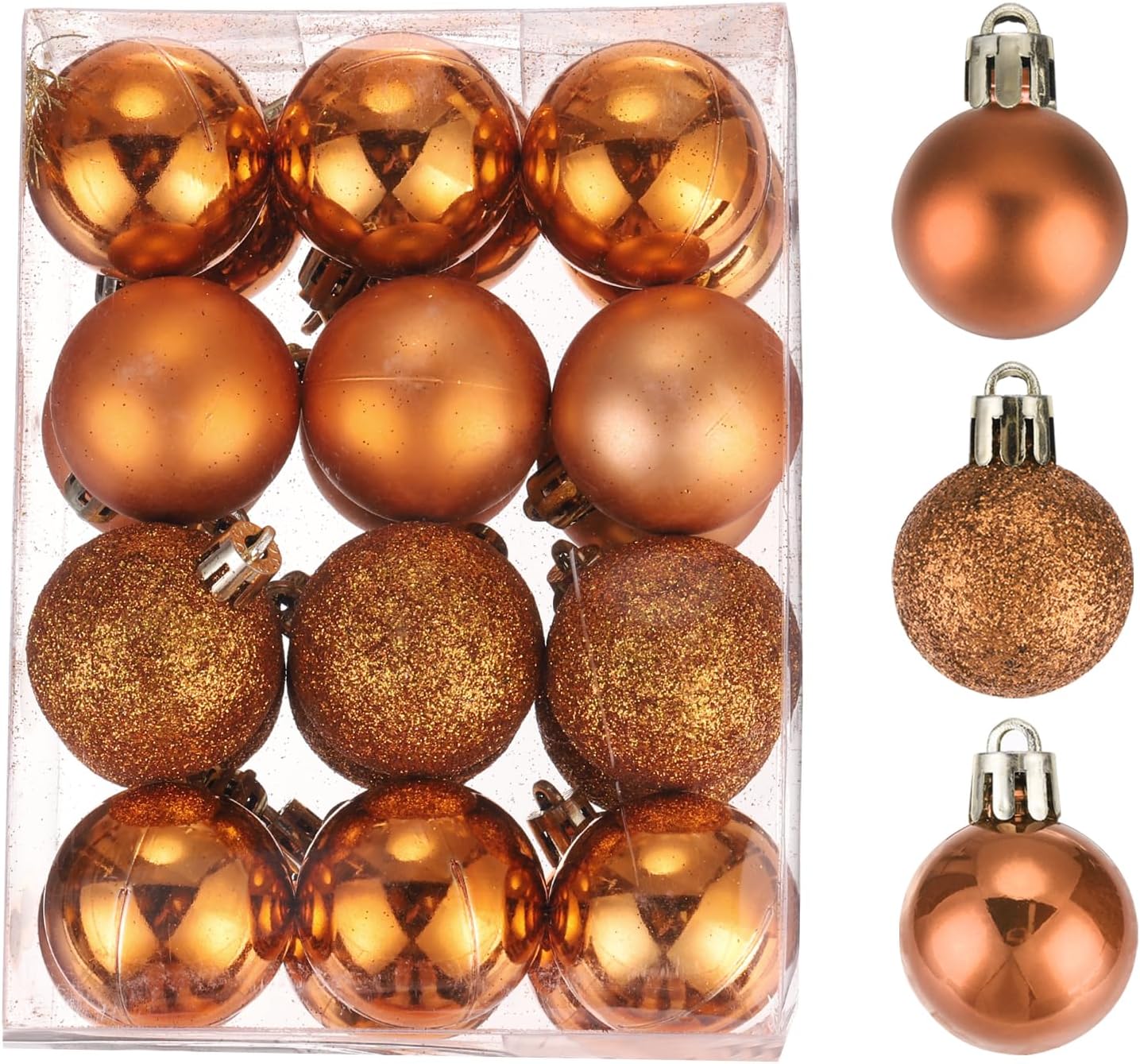 MECCANIXITY Shatterproof Christmas Tree Balls 24Pcs Orange 16 Inch