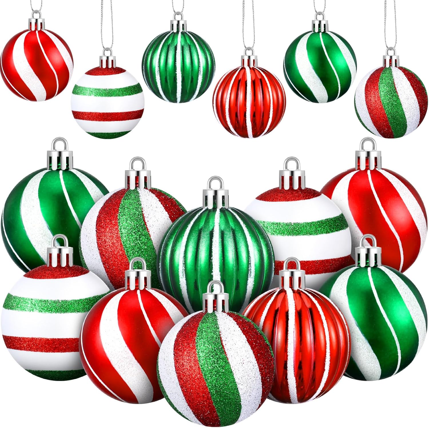 Jetec 24 Pcs Shatterproof Christmas Ball Ornaments