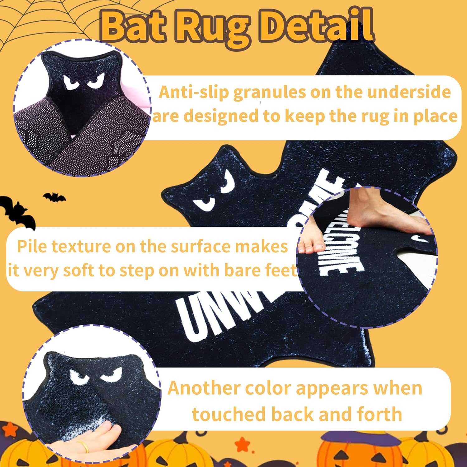 Batman Themed Bat Shape Coir Welcome Mat
