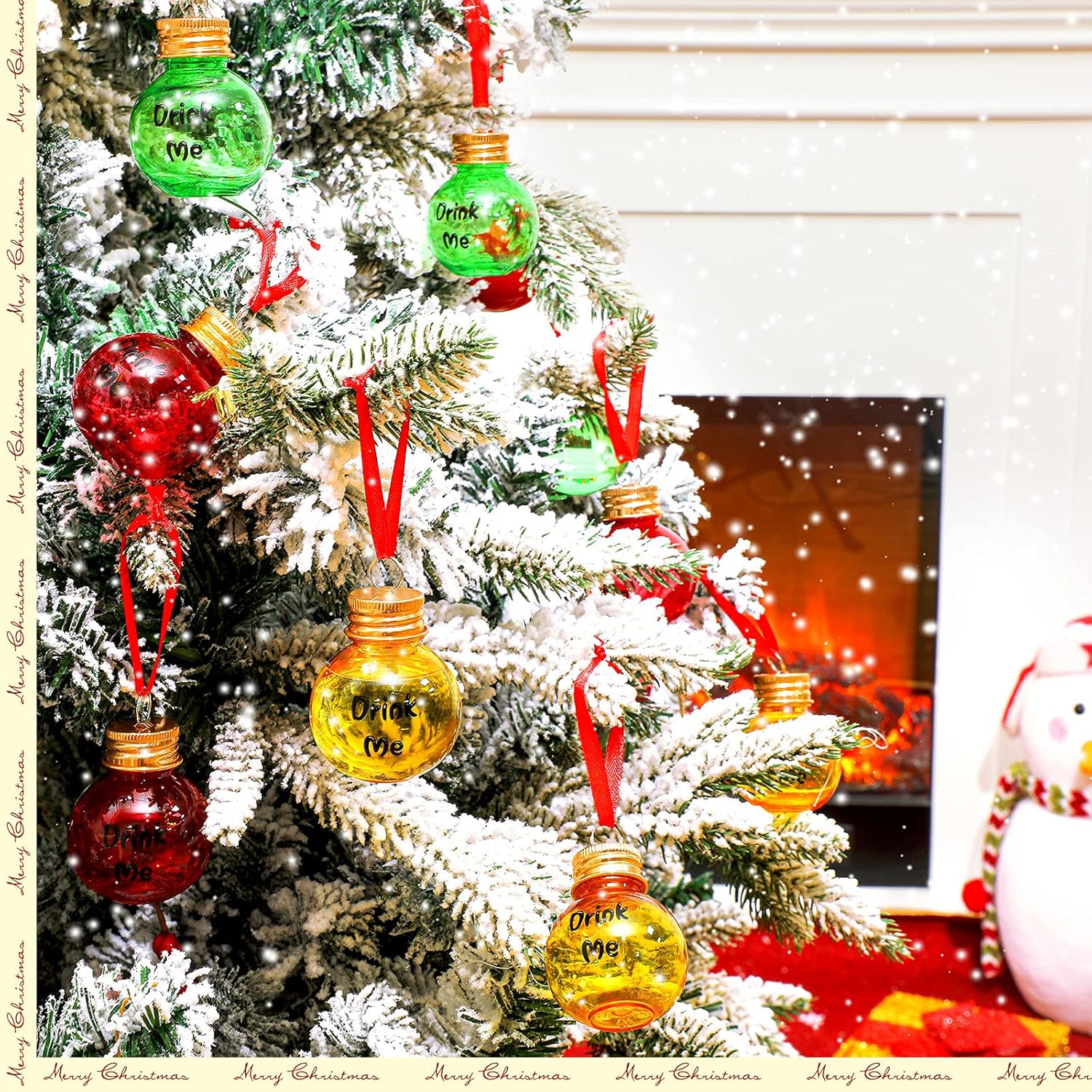 9 Piece Booze Filled Christmas Tree Ornaments Set