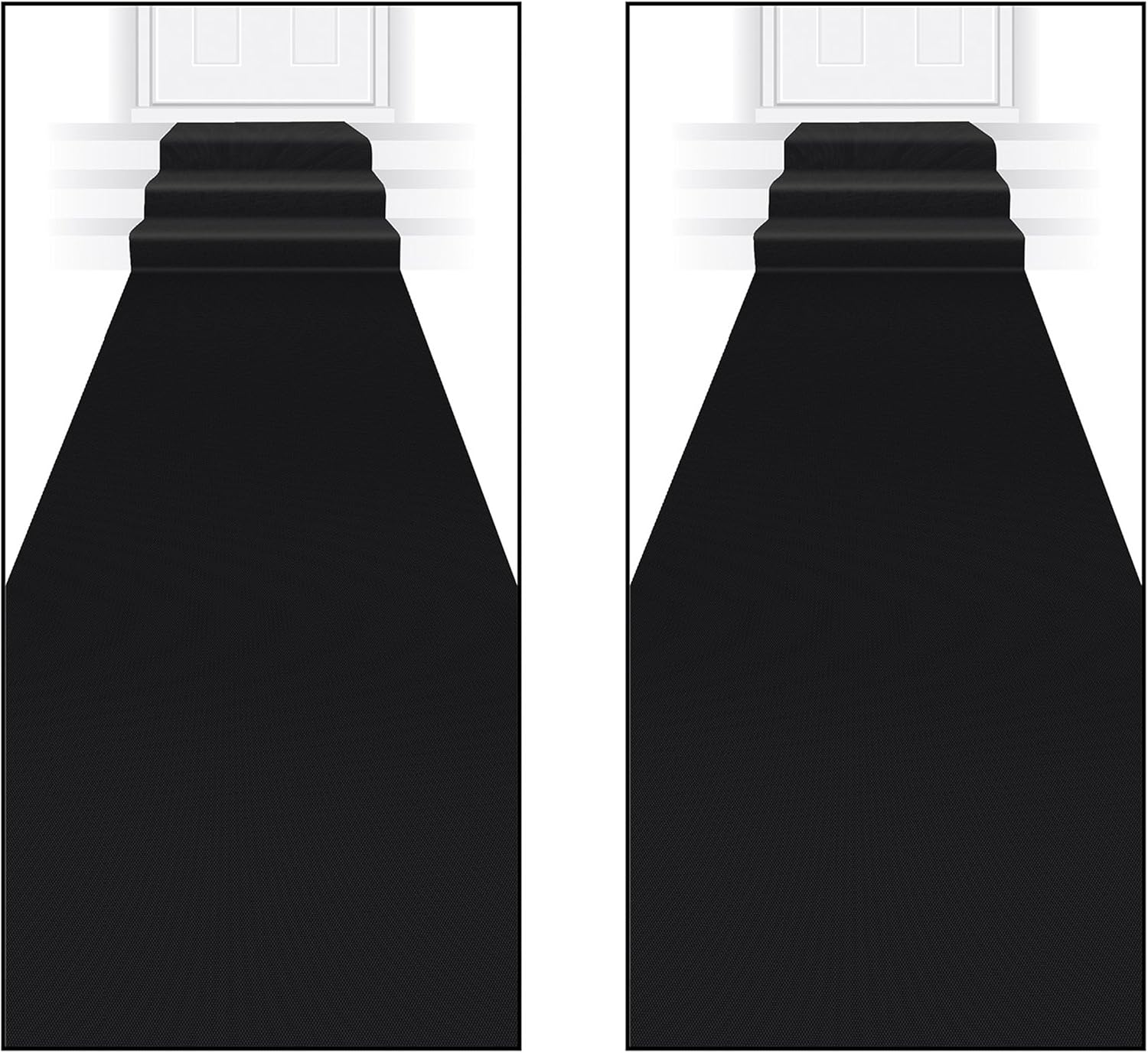 Beistle 2-Piece Black Carpet Runner for Parties