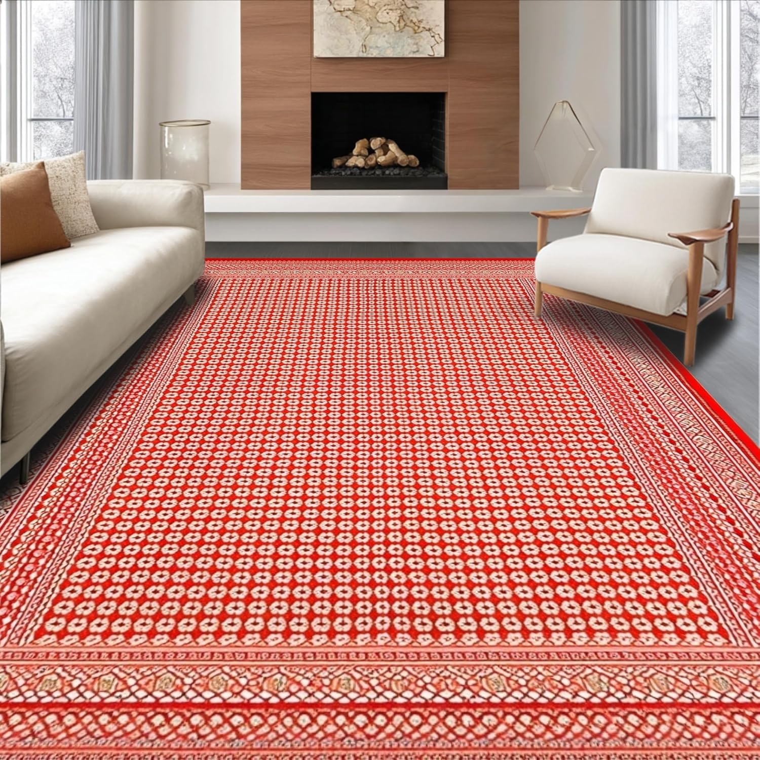 Ultra Soft 4x6 Area Rug Non Slip Stain Resistant