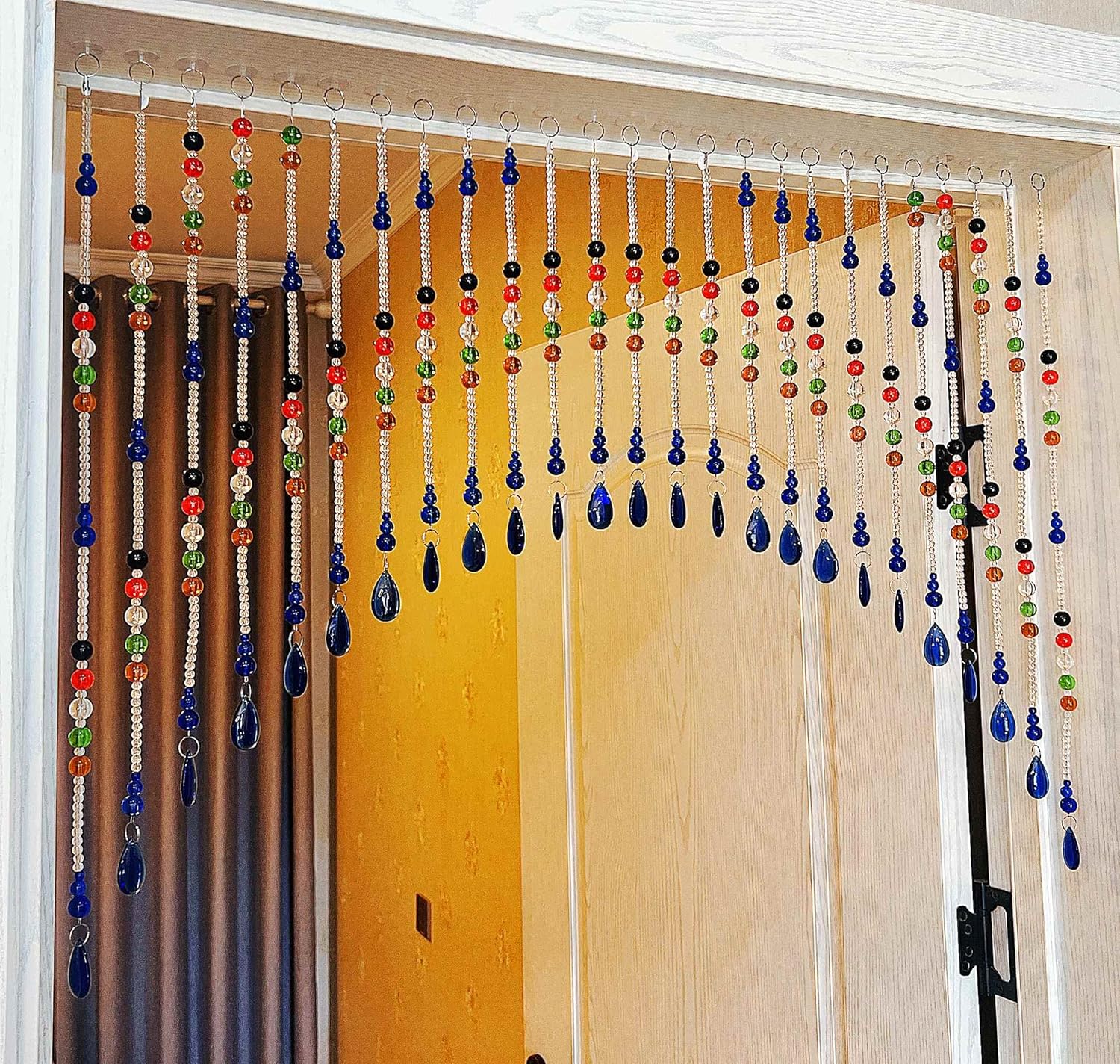 Clear Crystal Beaded Curtain for Doorways and Windows