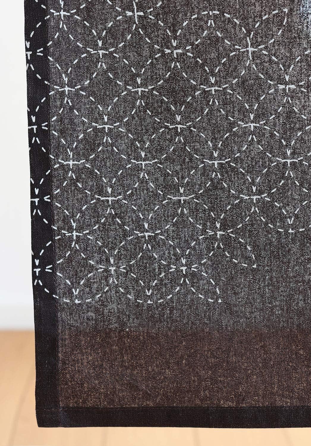 SunnyDayFabric Dooryway Curtain W335 x L59 Tapestry Japanese Noren Blur Brown