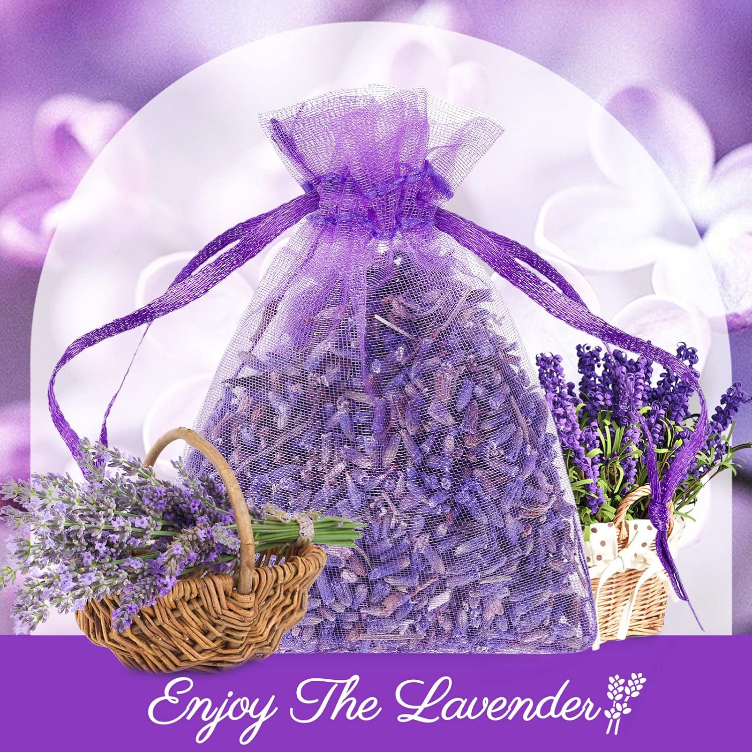 Reginary 120 Pack Lavender Sachets for Drawers Closets