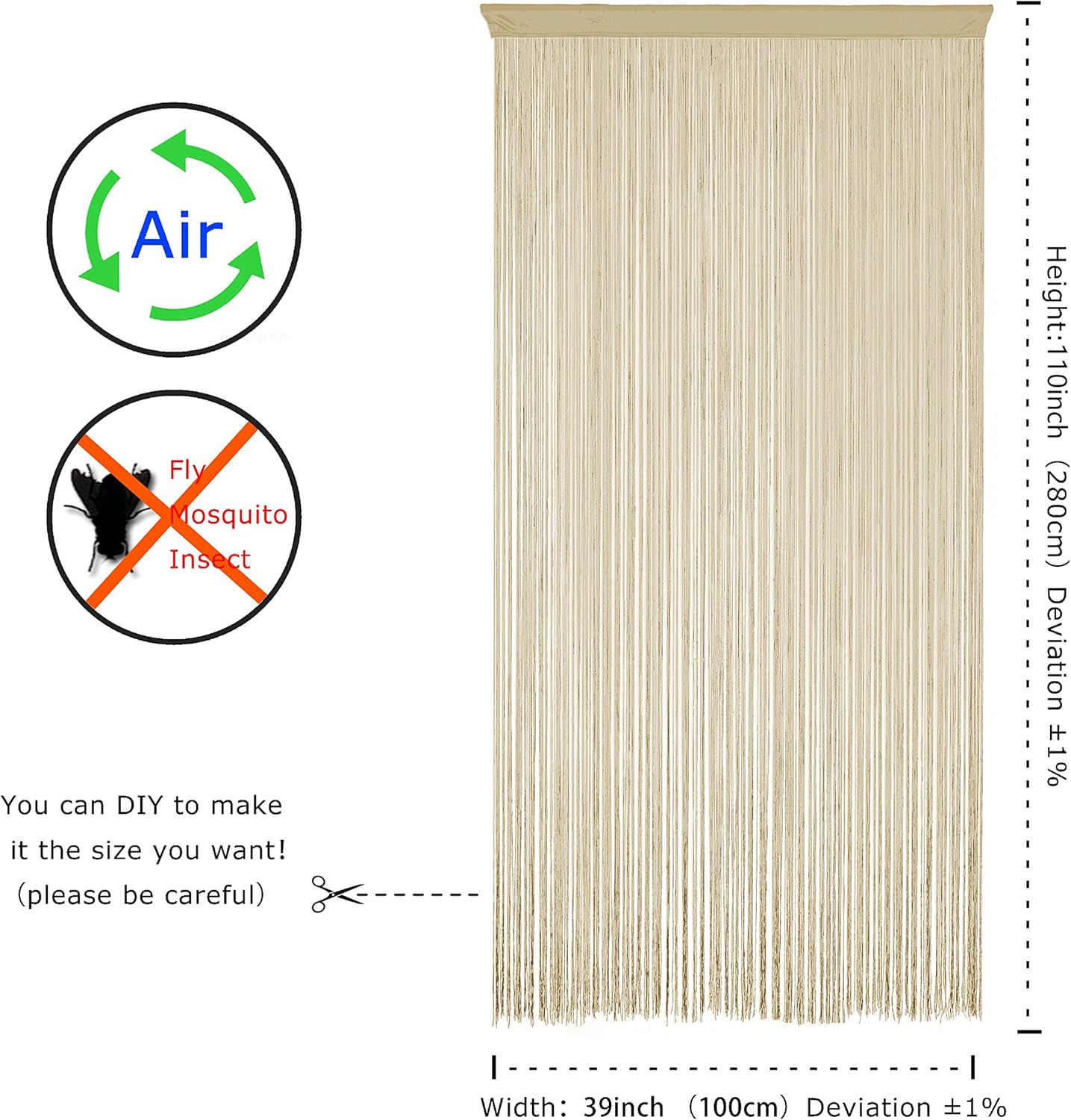 YaoYue Doorways String Curtain with Fringe Tassels