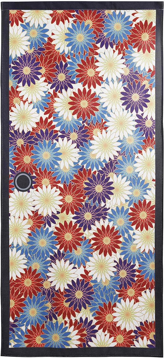 Noren Japanese Doorway Curtain with Fusuma Print Pattern3