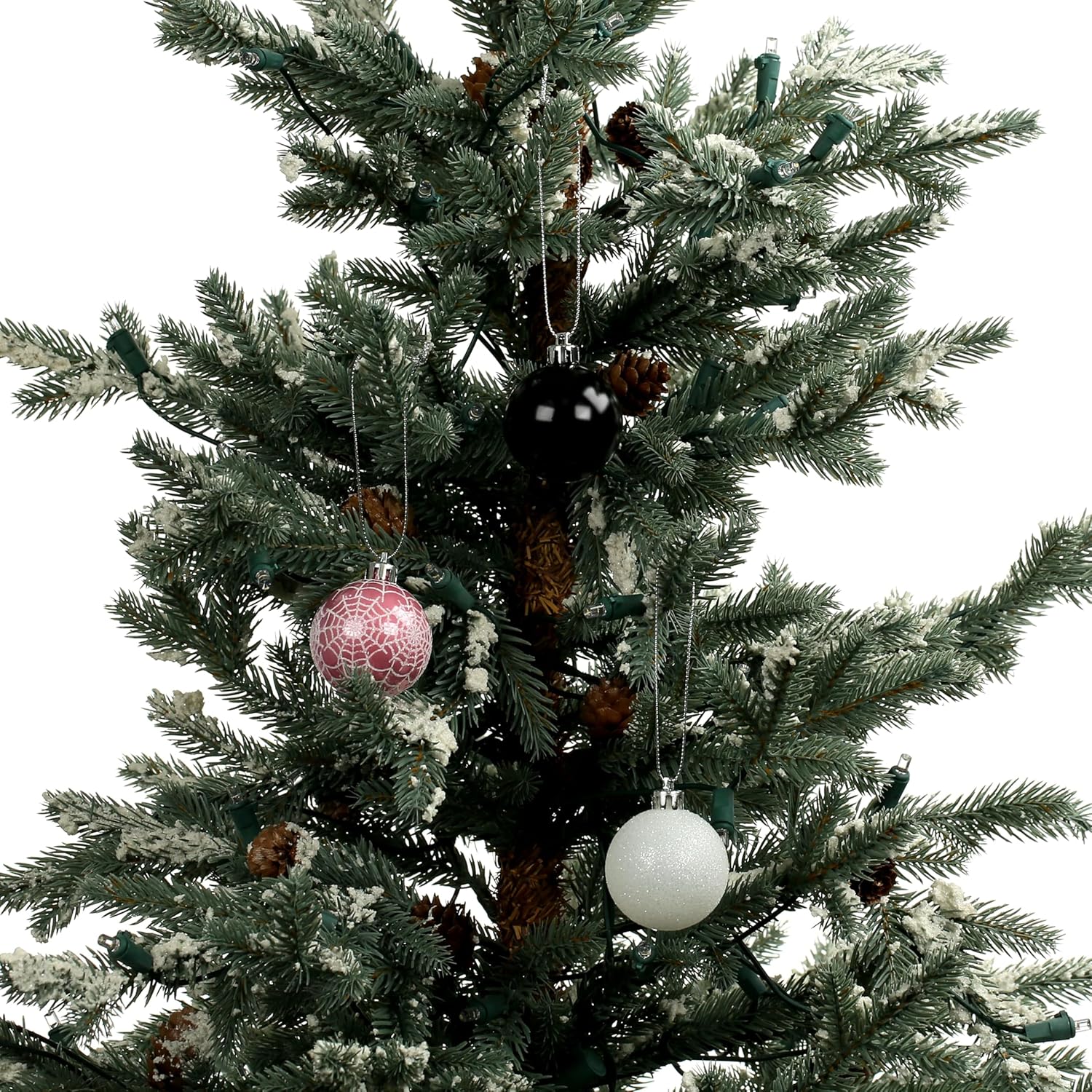 Ashland 175 Pink Black White Halloween Ball Ornaments 6ct