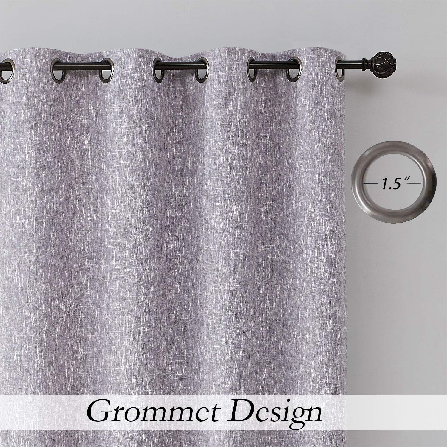 Central Park Lavender Blackout Curtain Panels 50x63 2 Panels