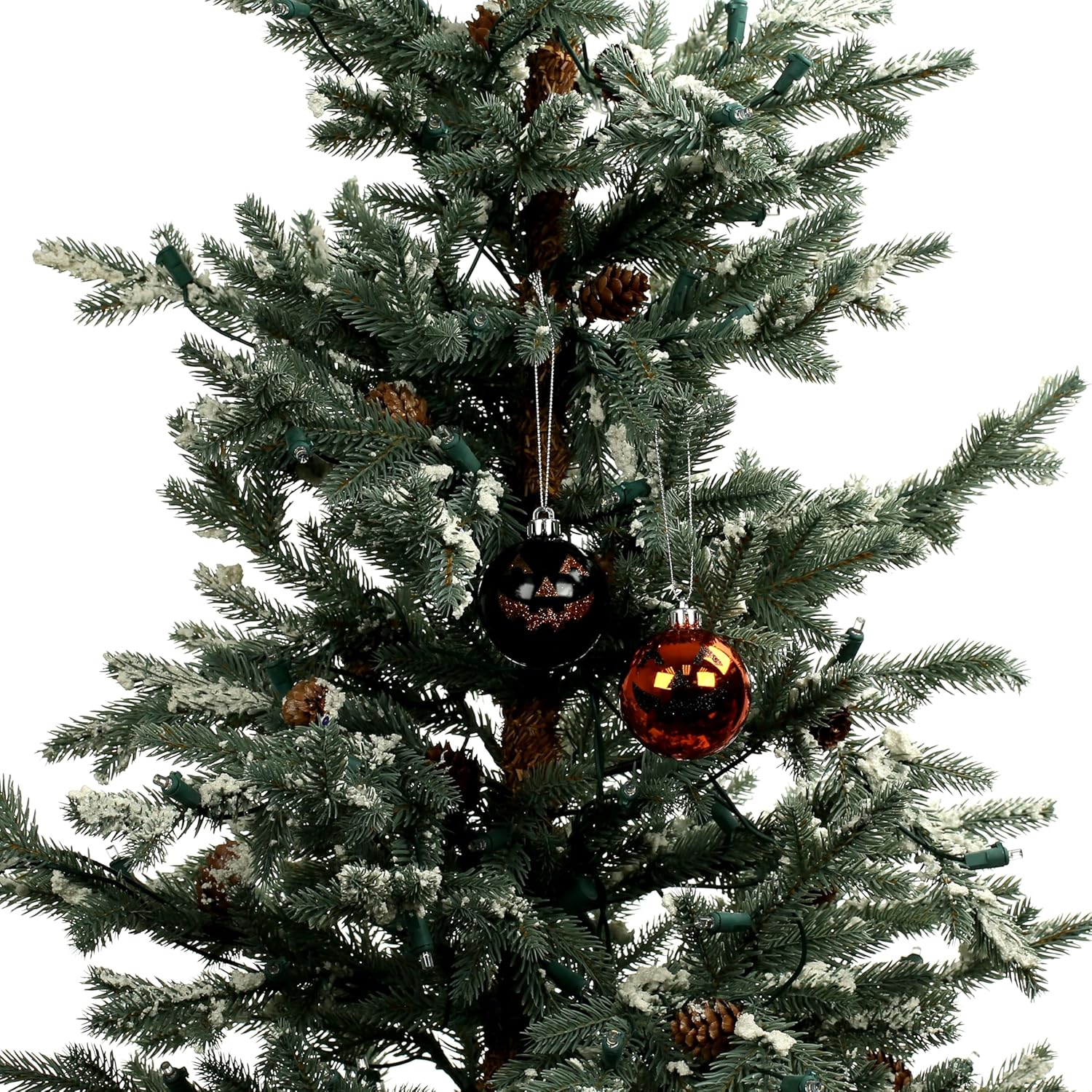 Ashland 225 Inch Black Orange Pumpkin Face Plastic Ball Ornaments 5ct