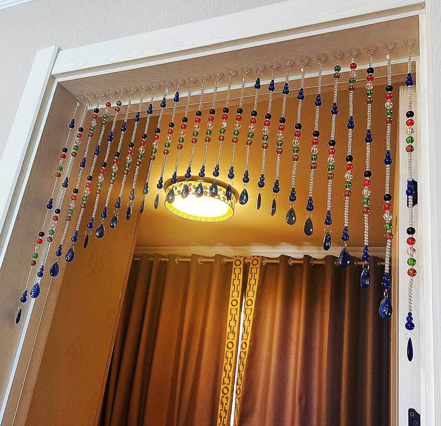 Clear Crystal Beaded Curtain for Doorways and Windows