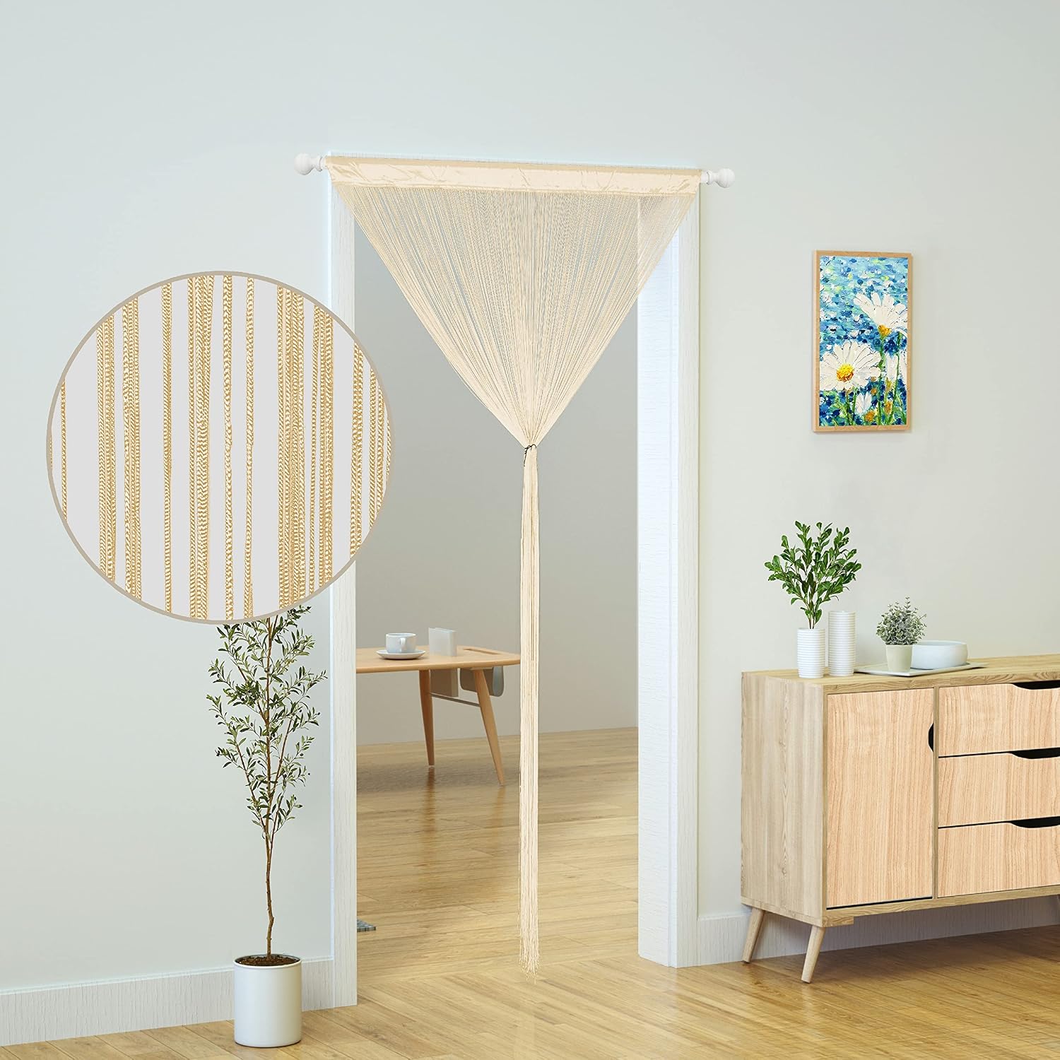 YaoYue Doorways String Curtain with Fringe Tassels
