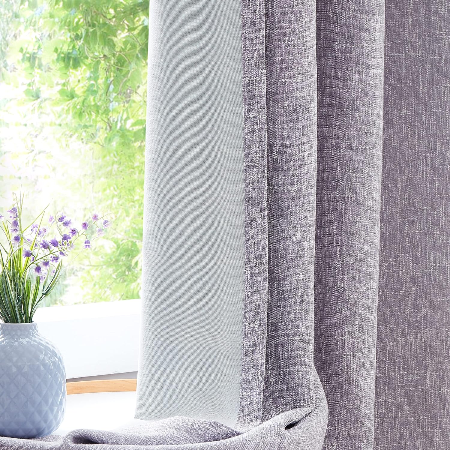 Central Park Lavender Blackout Curtain Panels 50x63 2 Panels