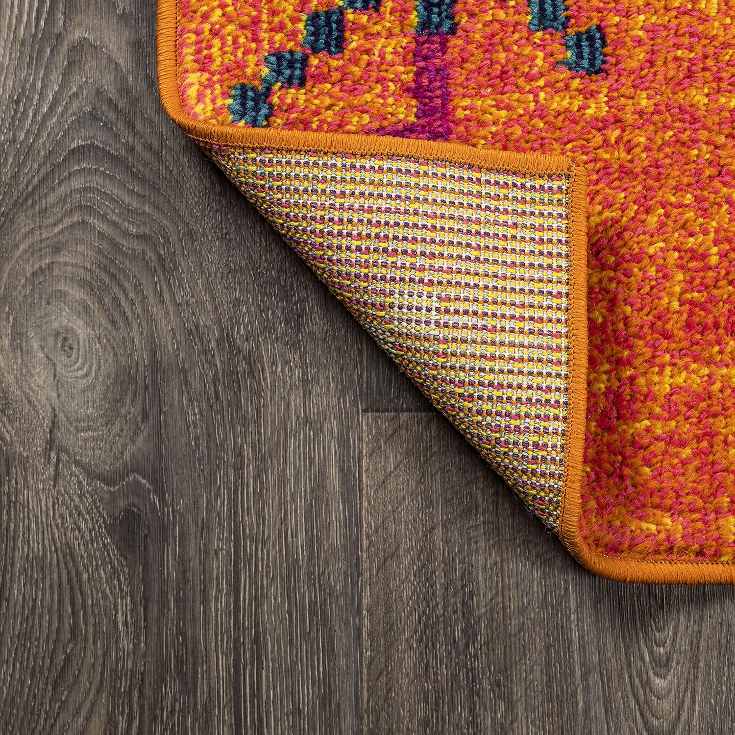Tribal Love Geometric Indoor Runner Rug - 2x8 Orange Multi